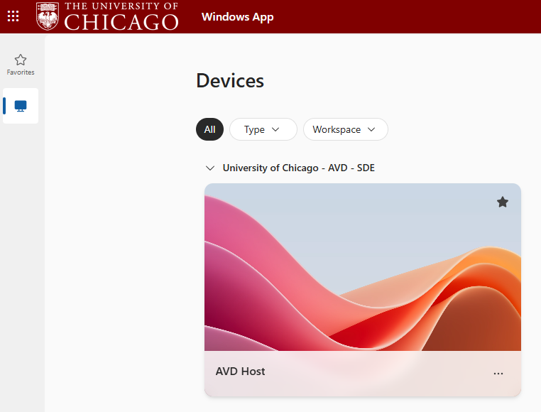 Screenshot showing AVD login