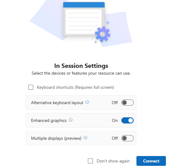 Screenshot showing AVD login