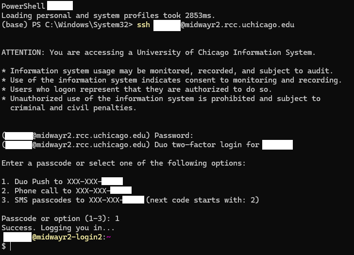 screenshot Powershell